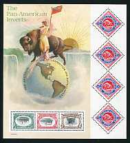 Pan-Am Expo Invert Stamps Mint Sheet of 7 United States, 2001
